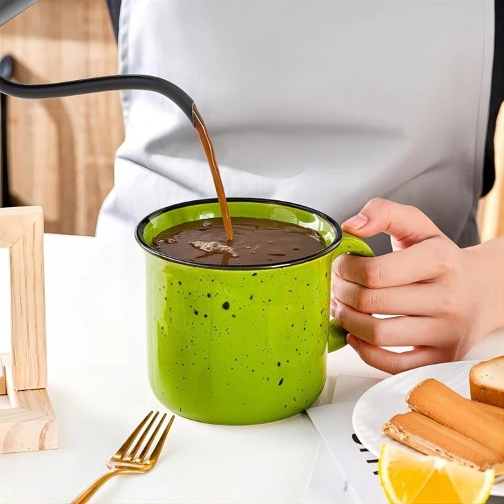 Coffee Mugs Set Of 4，16 Oz Large Coffee Mugs Set Of 4, Ceramic Mugs With Handles,Coffee,Salad,Noodles Etc Coffee Mugs, Microwave & Dishwasher Safe，Multi-color