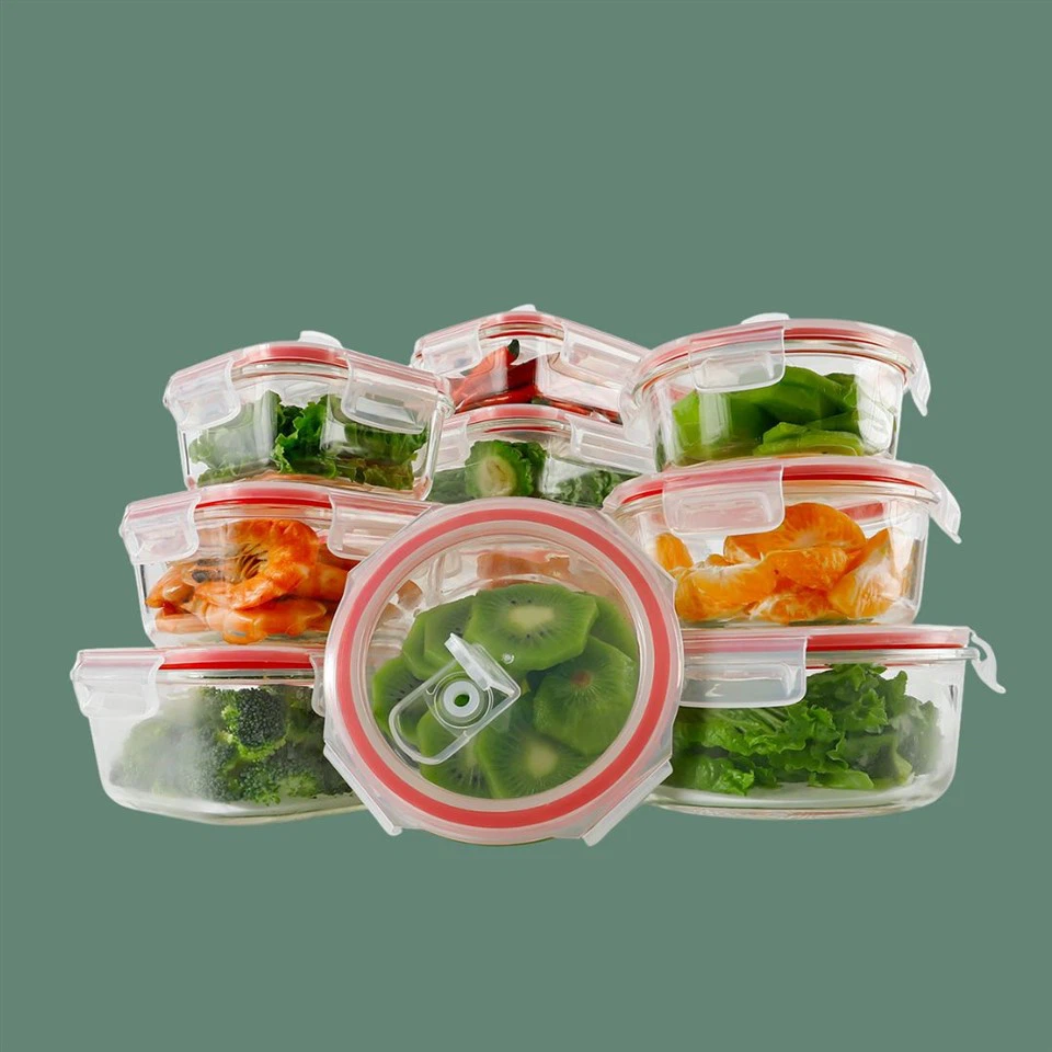 Conteneurs de rangement en verre pour la préparation des repas