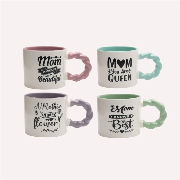 Tasse à café Mom You Are Queen, nouvelle tasse en porcelaine tendre pour la fête des mères, tasses à café blanches 12oz pour le bureau et la maison