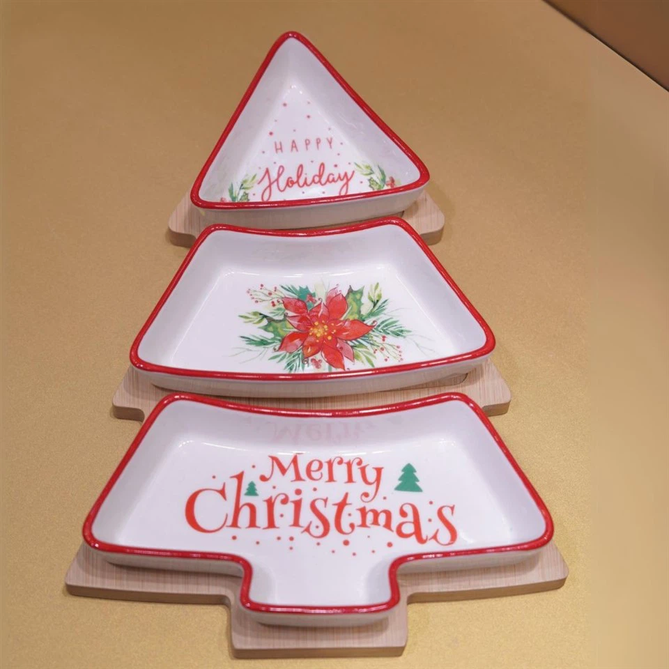 WWS Christmas Poinsettia Collection Dinnerware Set